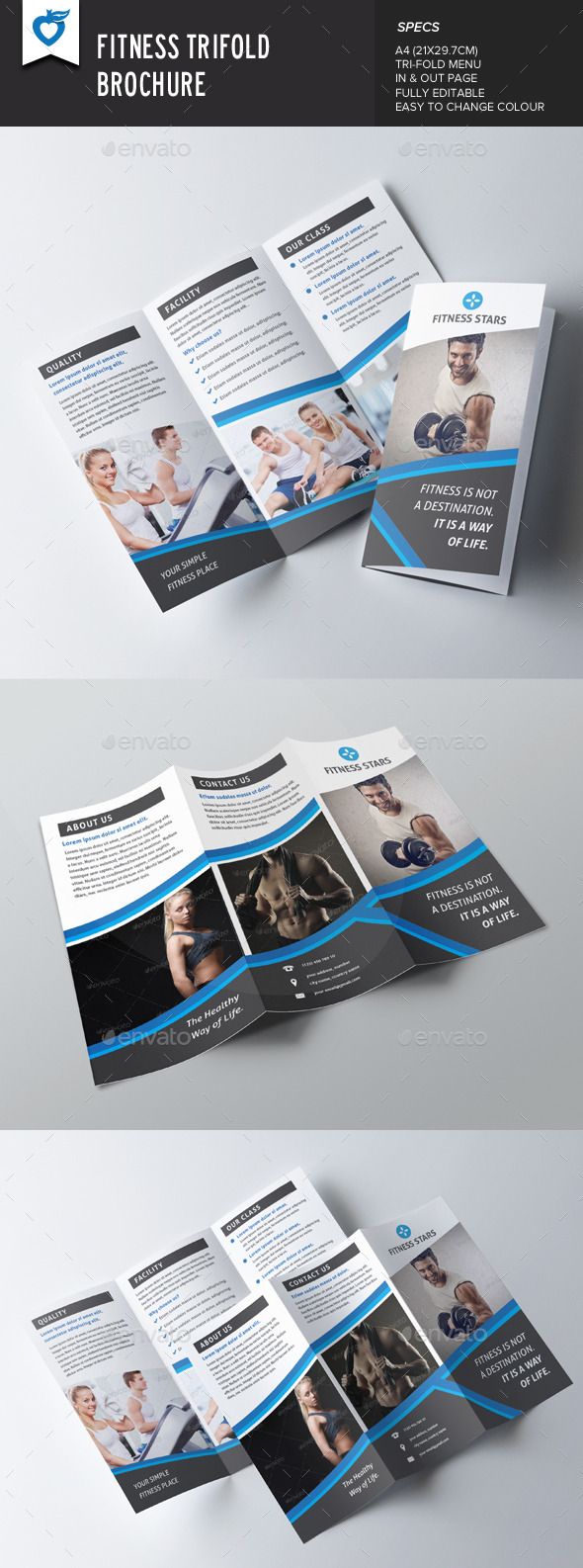 Fitness Trifold Brochure - Corporate Brochures
