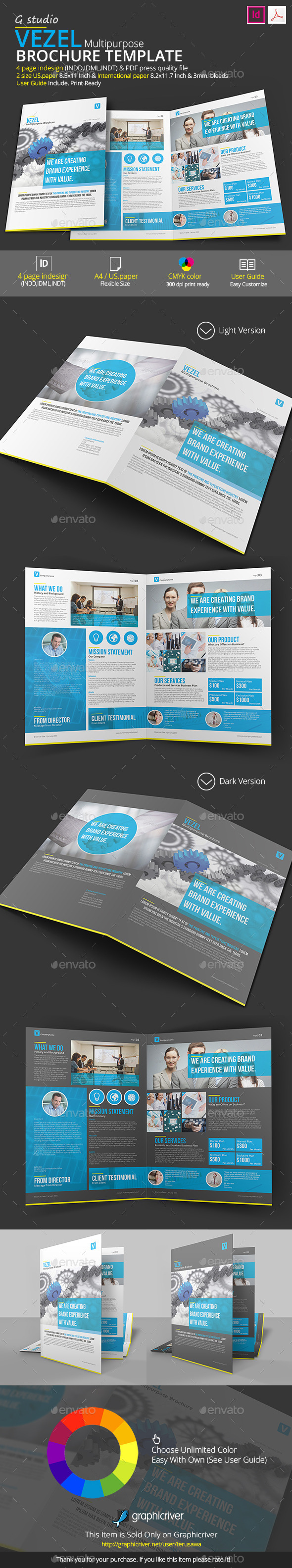 Vezel Brochure Template - Corporate Brochures