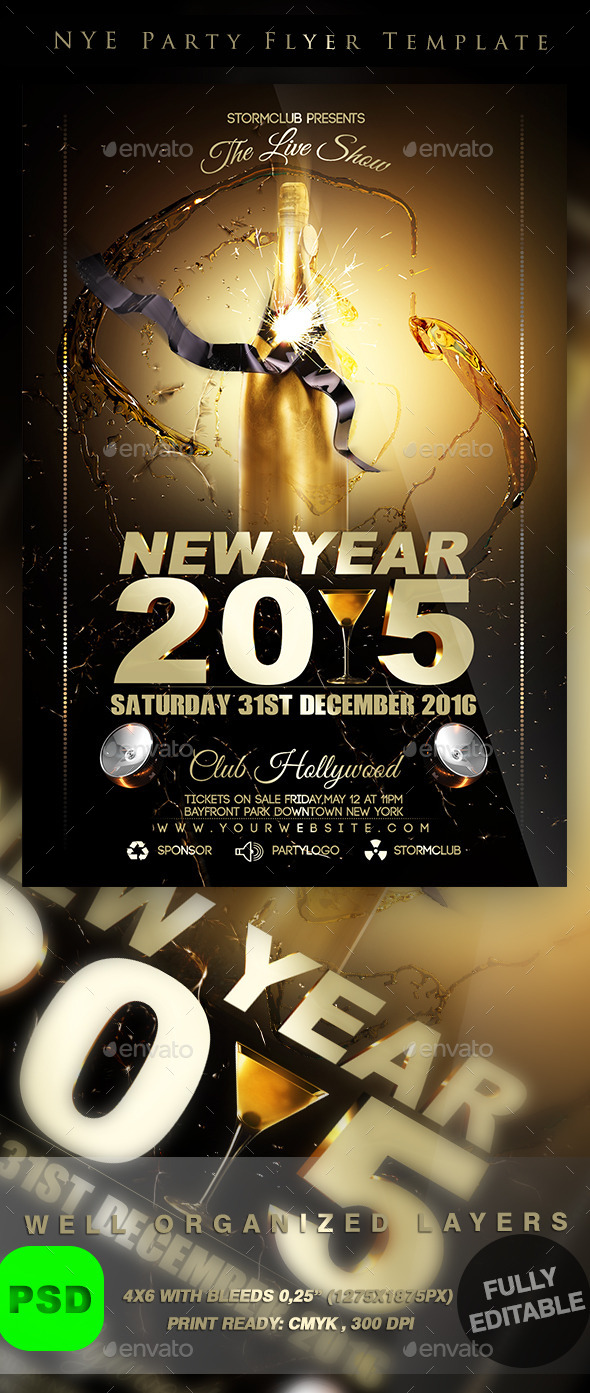 NYE Party Flyer Template - Events Flyers