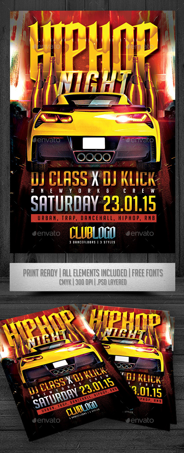HipHop Night Flyer - Events Flyers