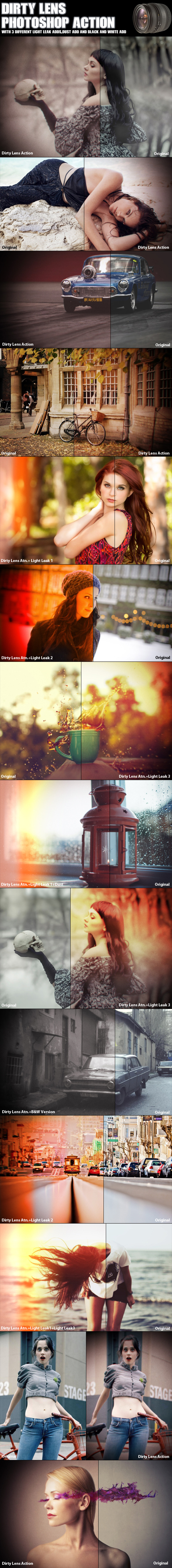Dirty Lens Photoshop Action - Add-ons