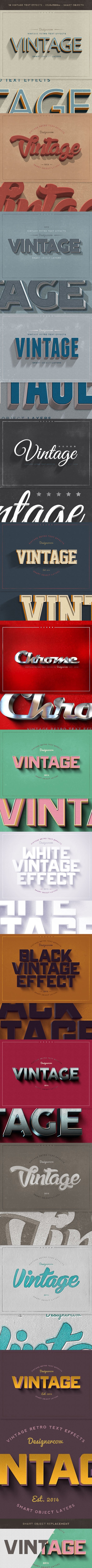 New Vintage Retro Text Effects