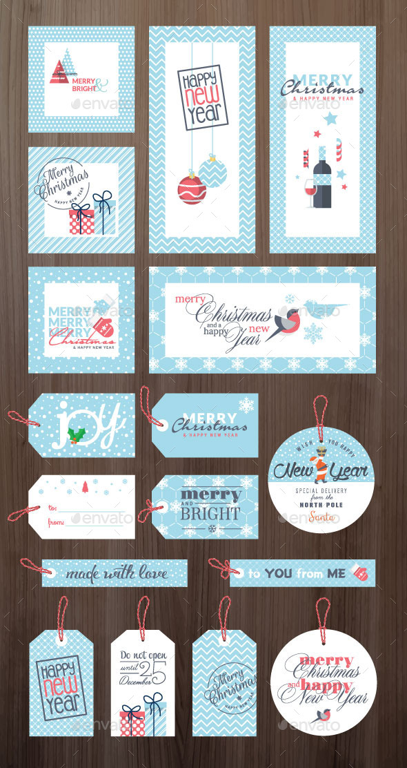 Christmas and New Year Greeting Cards and Tags - Christmas Seasons/Holidays
