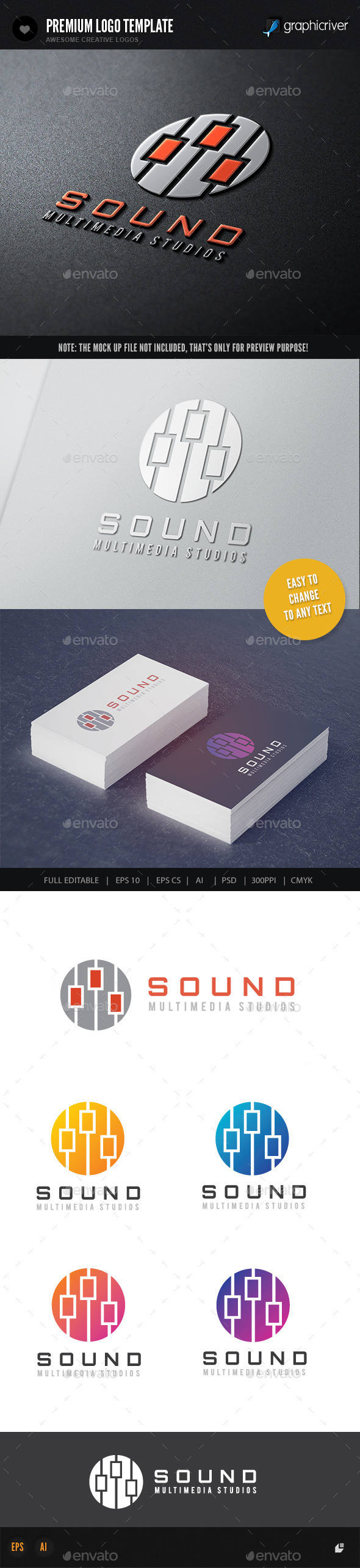 Sound - Objects Logo Templates