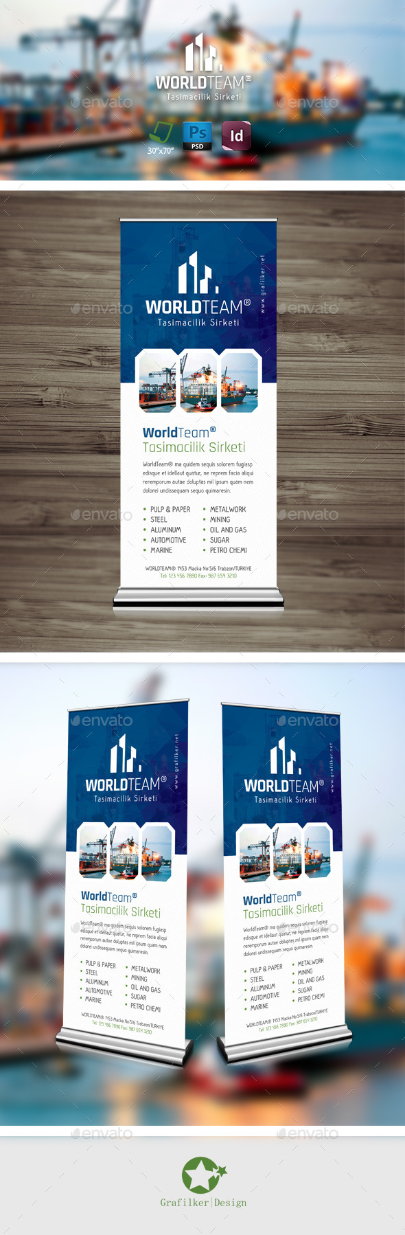 International Roll-Up Templates - Signage Print Templates