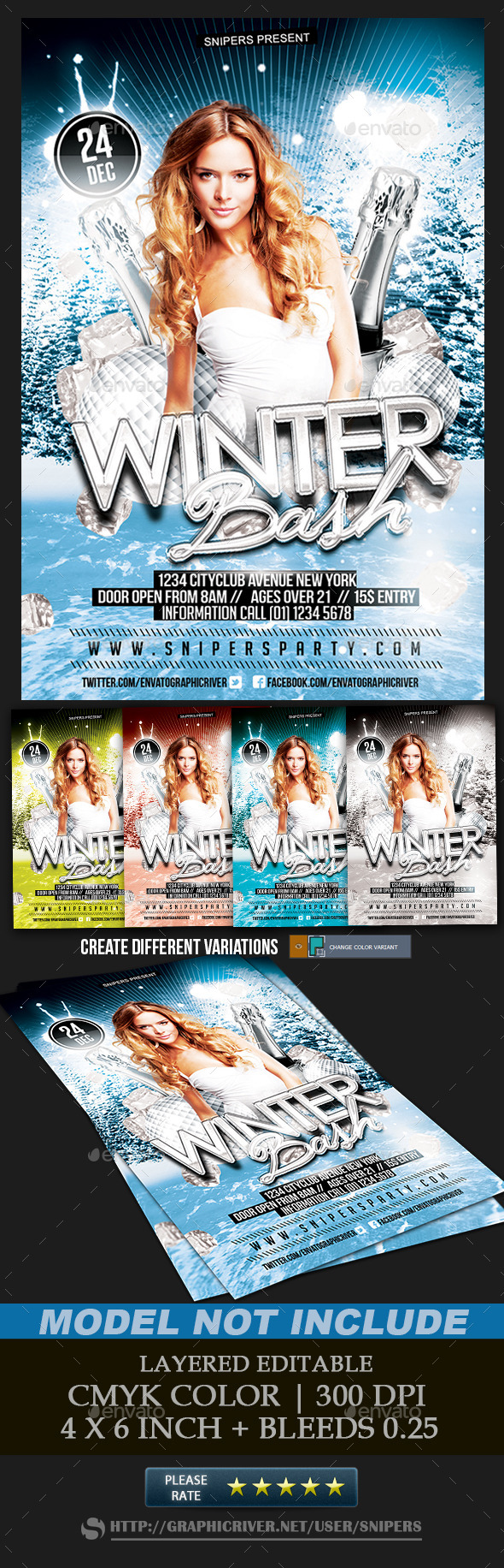 Winter Bash Flyer - Events Flyers