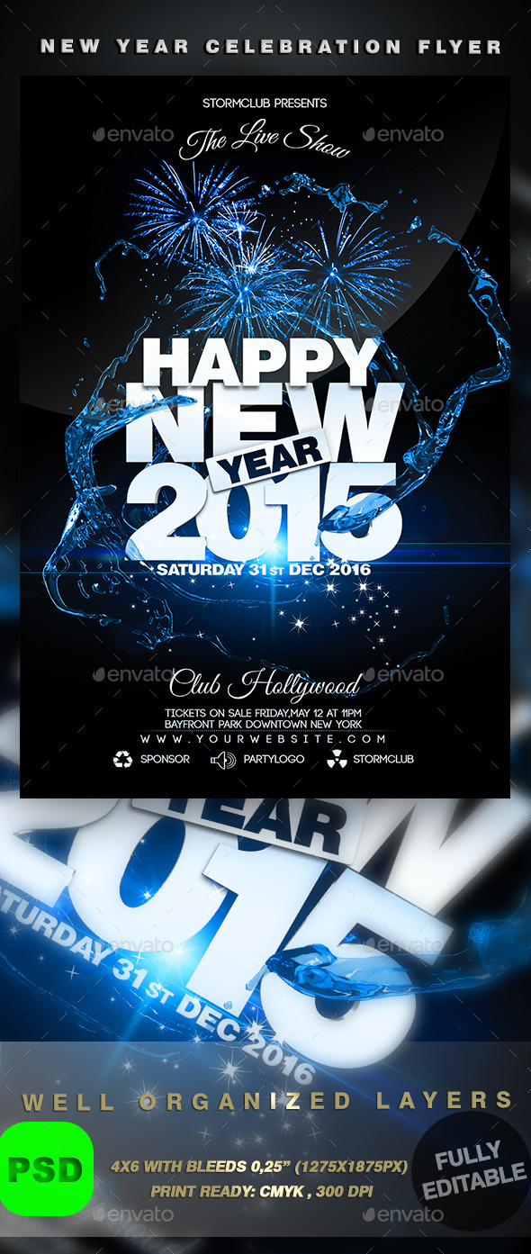 New Year Celebration Flyer - Events Flyers