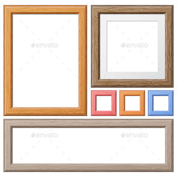 Collection of Wooden Frames - Borders Decorative