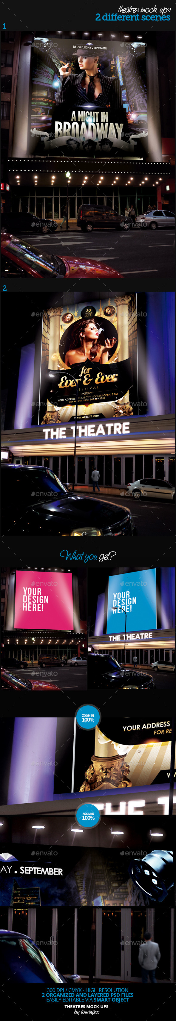 Theatres Mock-Ups Template Pack - Product Mock-Ups Graphics