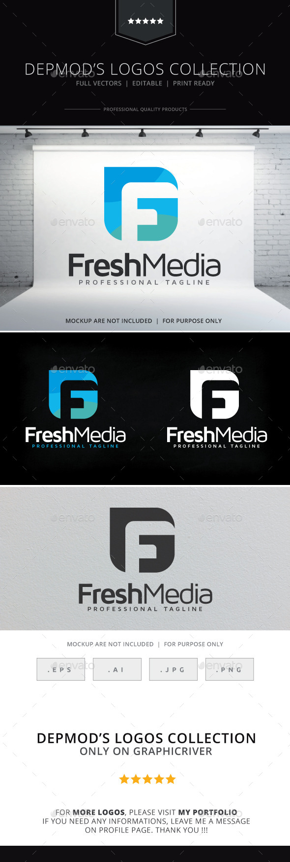 Fresh Media Logo - Letters Logo Templates