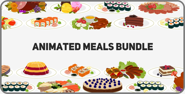 Animated Meals Bundle - VideoHive 9452699