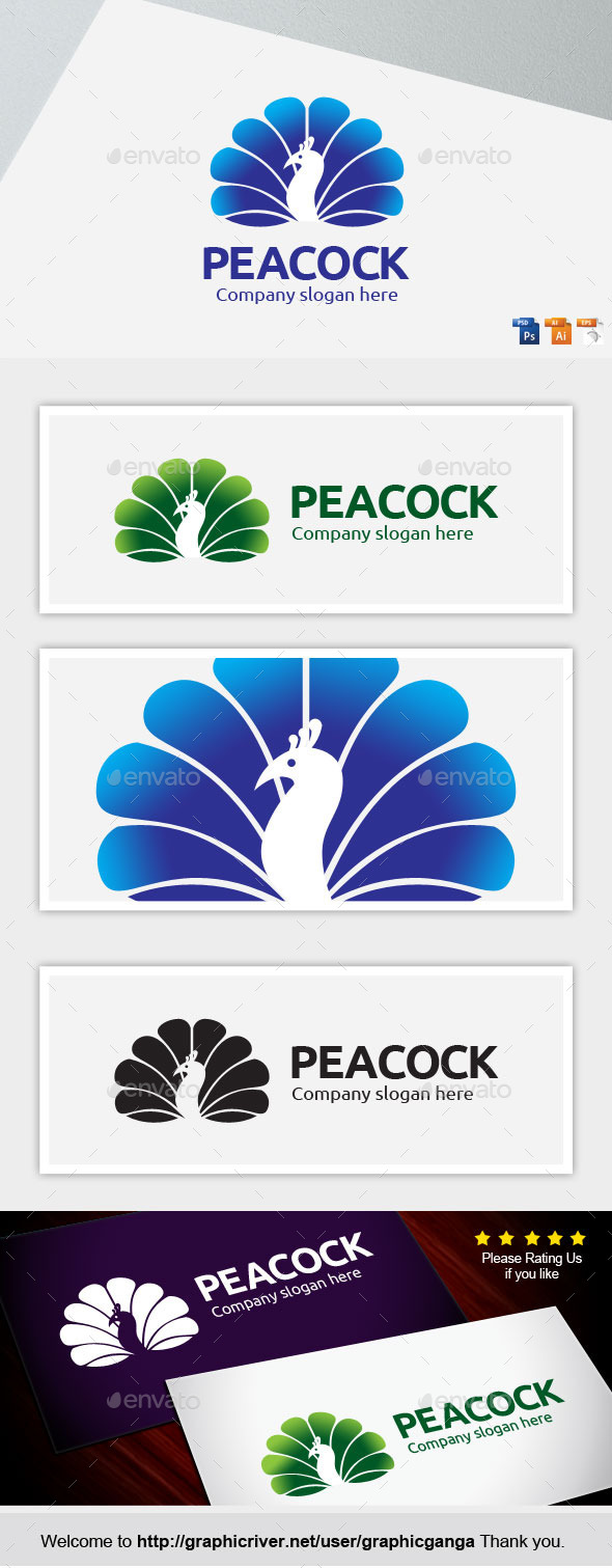 Peacock - Animals Logo Templates