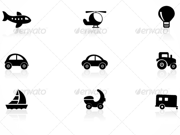 Transport Icons Set - Web Icons