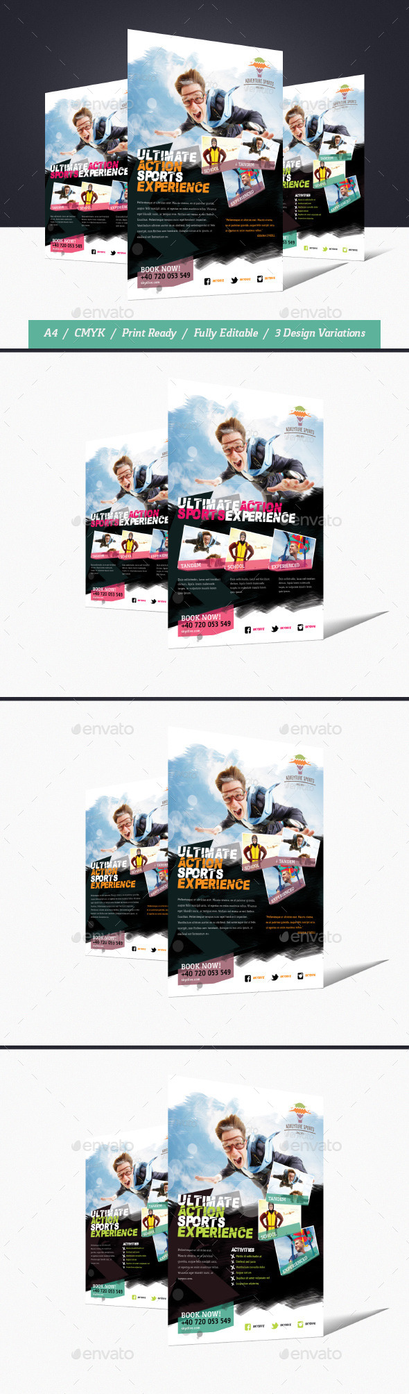 Skydive & Paragliding Flyer - Corporate Flyers