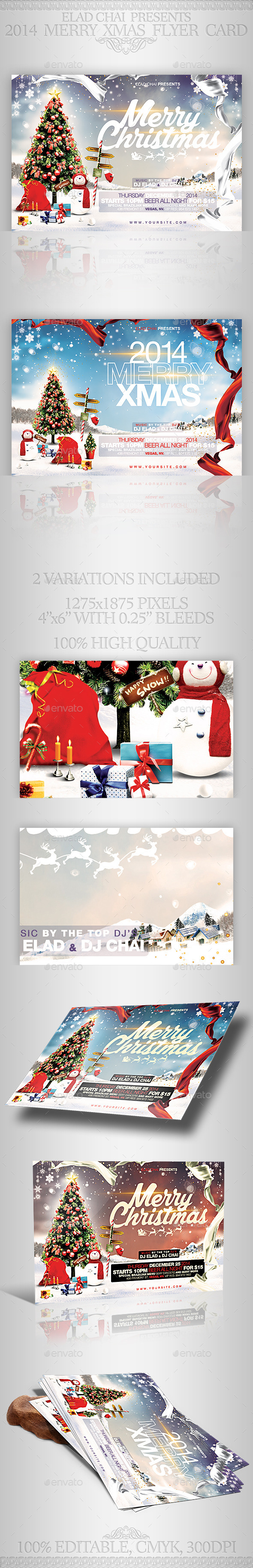 2015 Christmas Flyer Card Template - Holidays Events