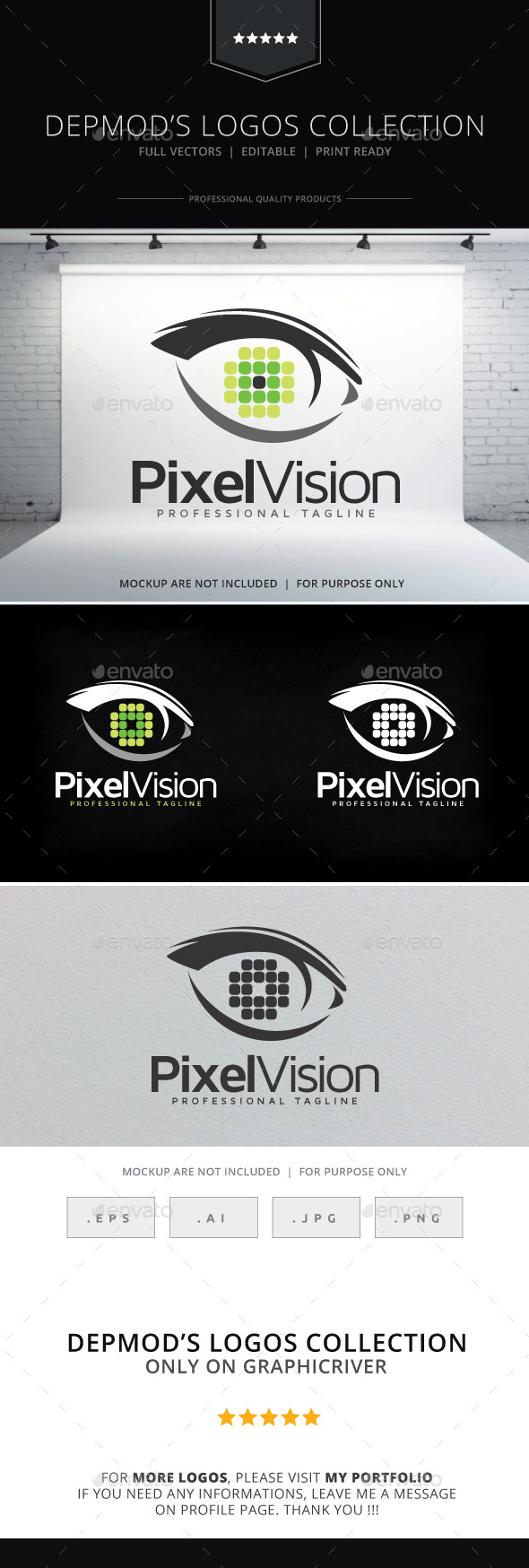 Pixel Vision Logo - Symbols Logo Templates