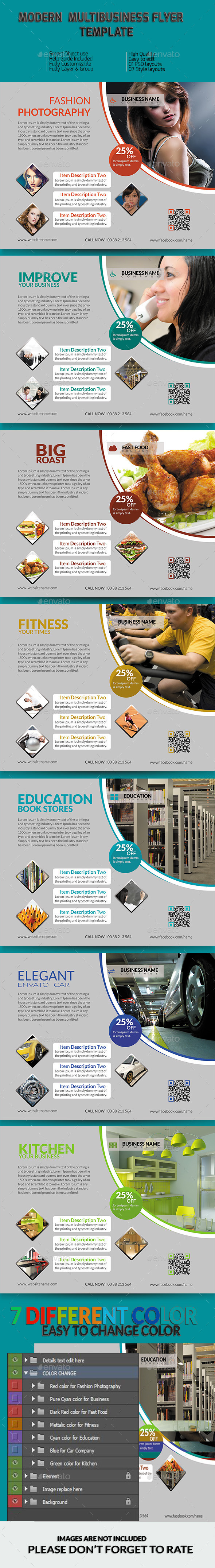 Modern MultiBusiness Flyer Template - Flyers Print Templates
