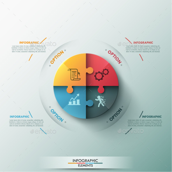 Modern Infographic Puzzle Template - Infographics