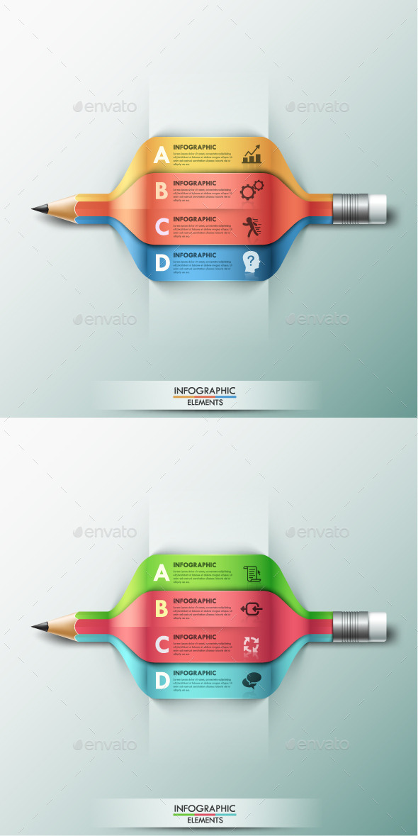 Modern Infographic Options Template (2 Colors) - Infographics