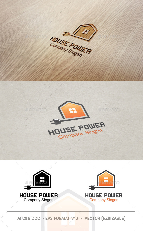 House Power Logo - Objects Logo Templates
