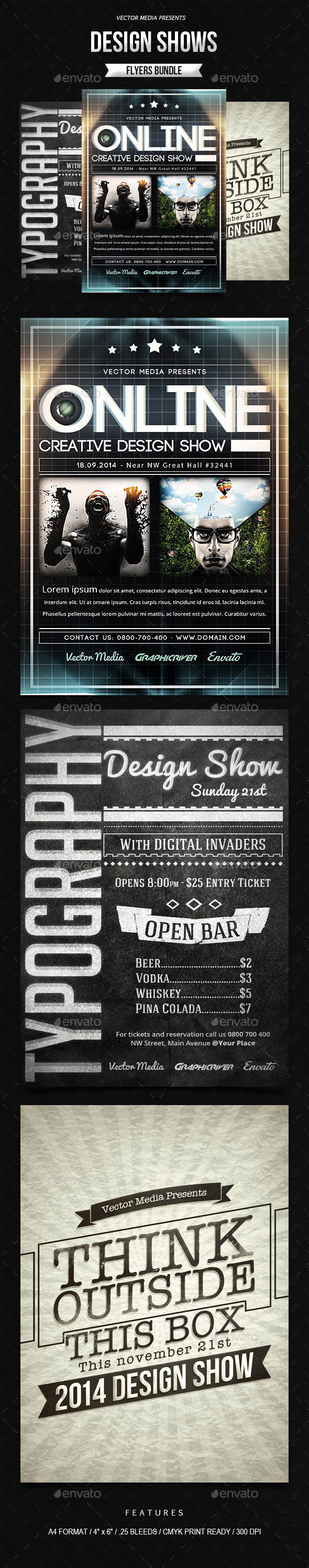 Design Shows - Flyers Bundle - Miscellaneous Events