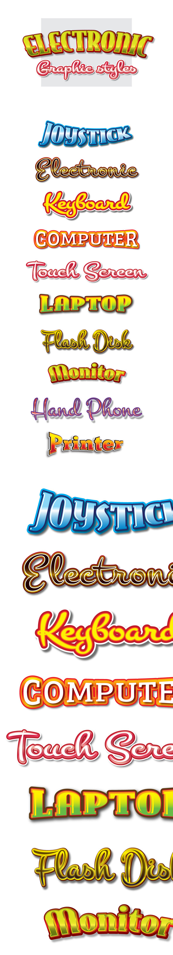 Electronic Graphic Styles for Ai - Styles Illustrator