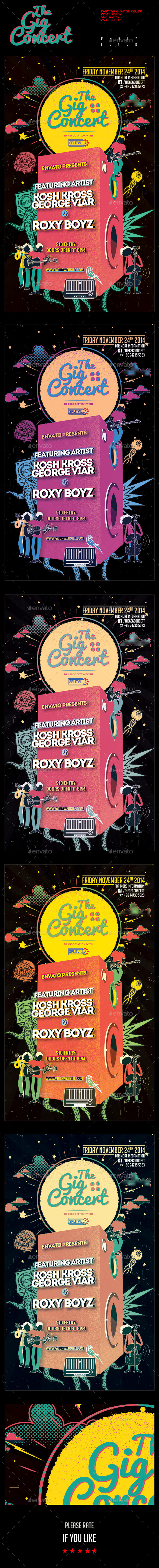 The Gig Concert Flyer Template - Concerts Events