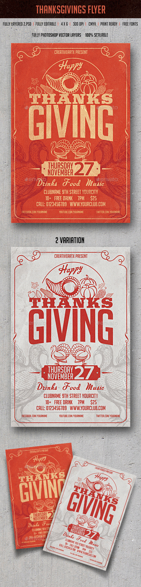 Thanksgiving - Events Flyers