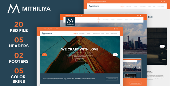 Mithiliya Multipurpose PSD - ThemeForest 9463465