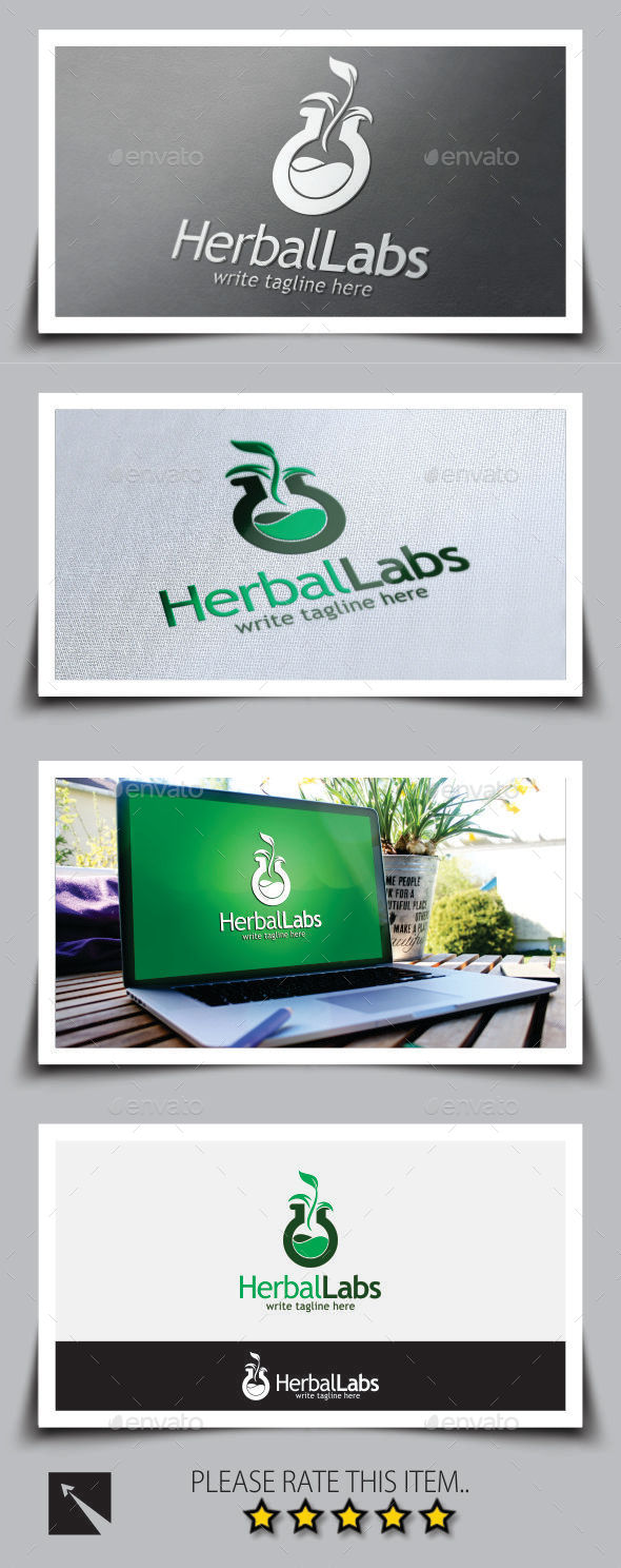 Herbal Lab Logo Template - Nature Logo Templates
