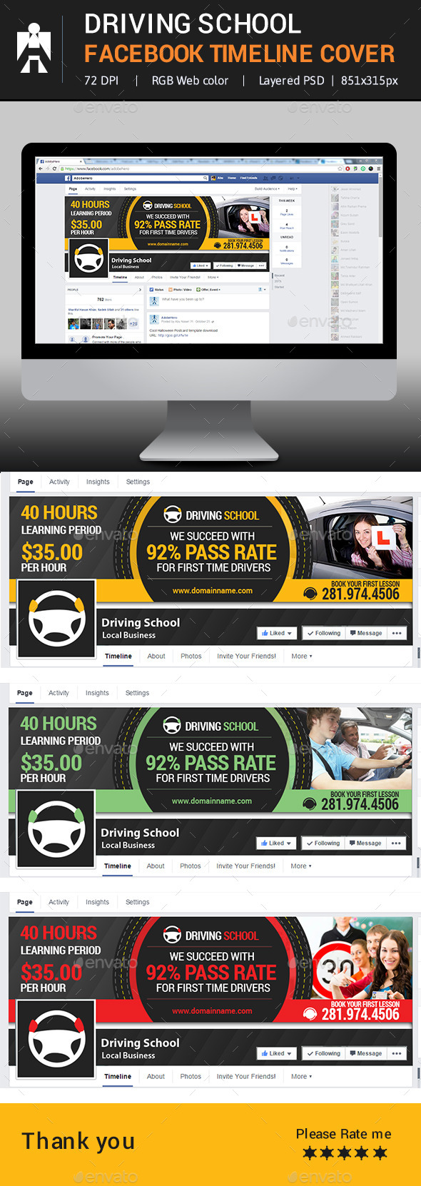 Driving School Facebook Timeline Cover - Facebook Timeline Covers Social Media
