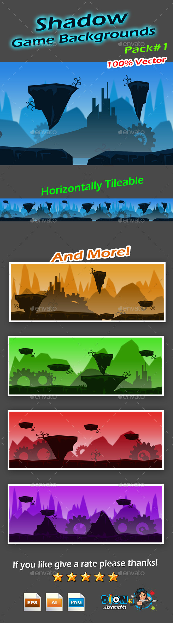 Shadow Game Backgrounds - Backgrounds Game Assets