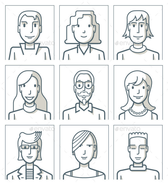 Nine Avatars - People Characters