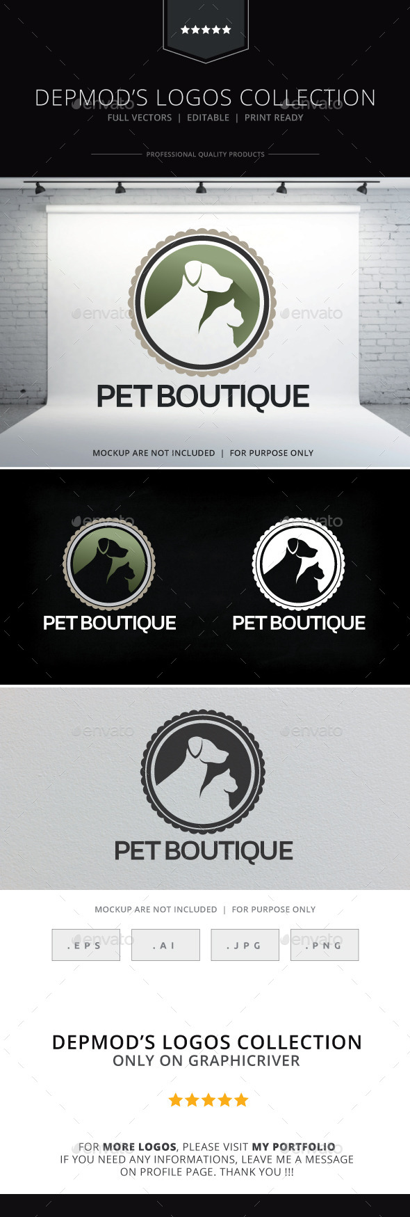Pet Boutique Logo - Animals Logo Templates