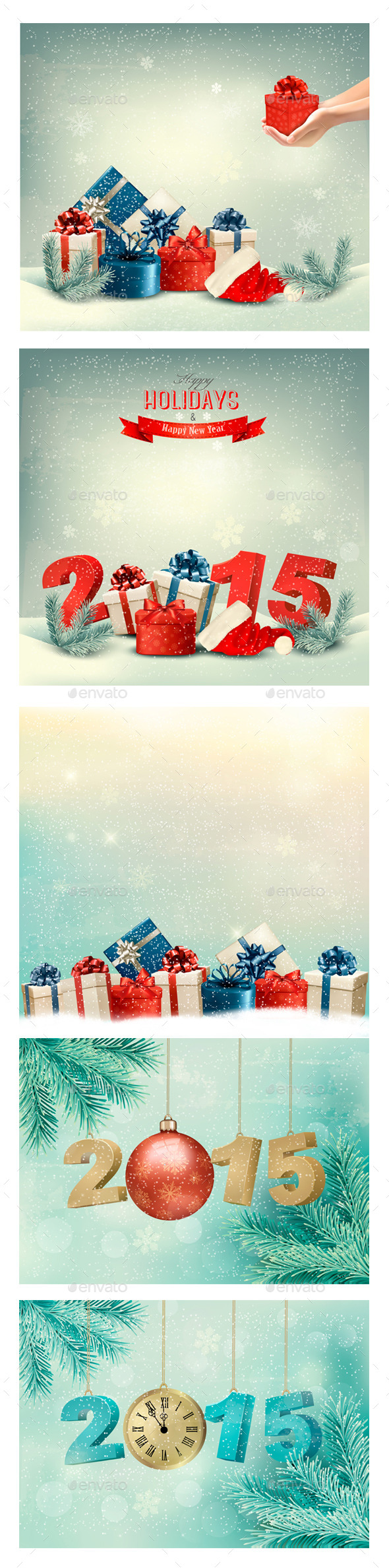 Holiday Christmas Backgrounds Bundle - Christmas Seasons/Holidays