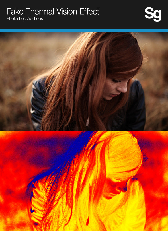 Fake Thermal Vision Effect - Photo Effects Actions