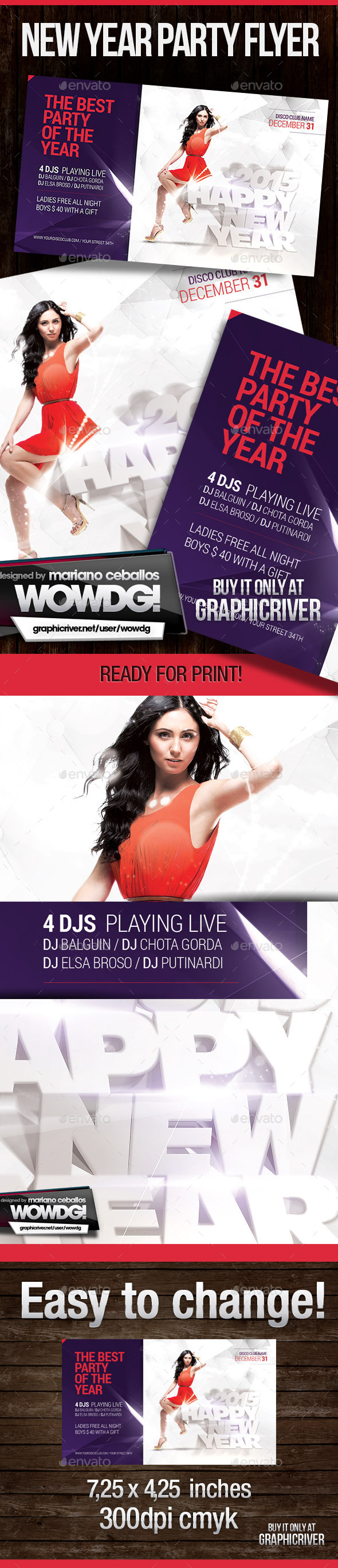 Happy New Year - Flyers Print Templates