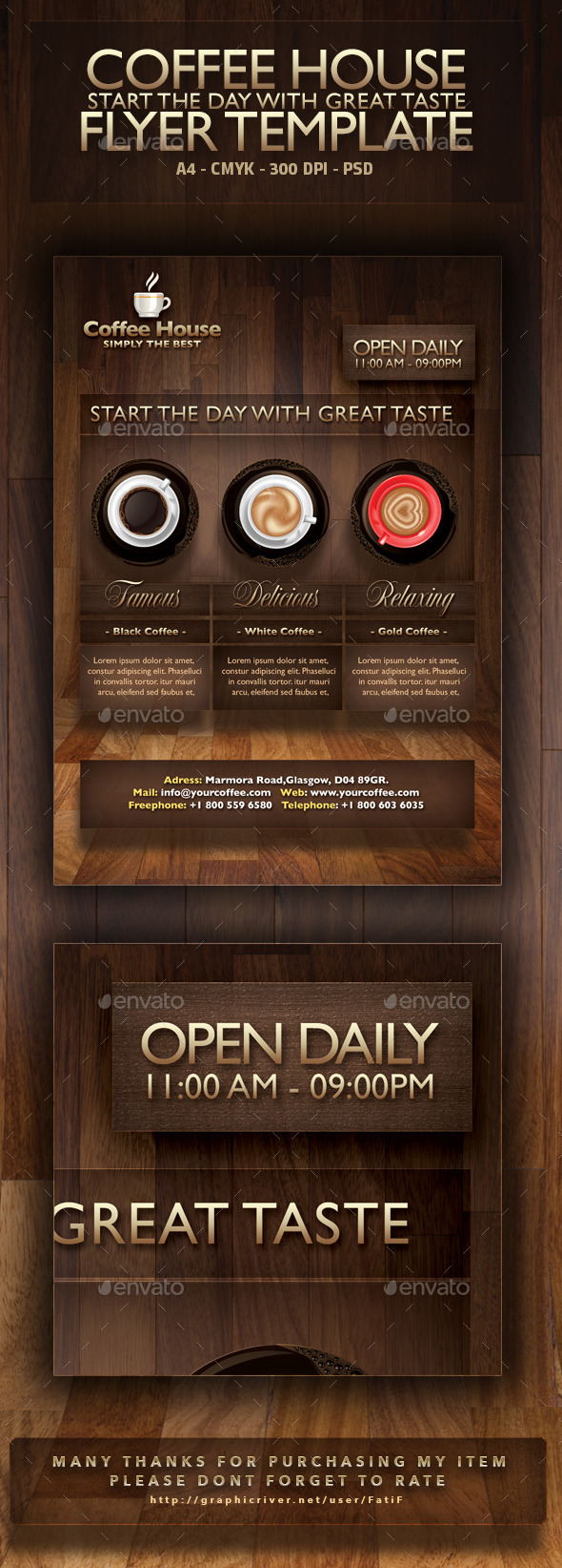 Coffee House Flyer Template - Restaurant Flyers