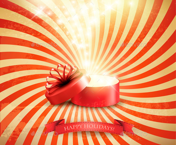 Retro Christmas Holiday Background - Christmas Seasons/Holidays