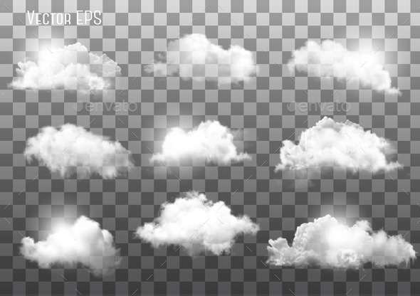 Clouds on Transparent Background - Nature Conceptual