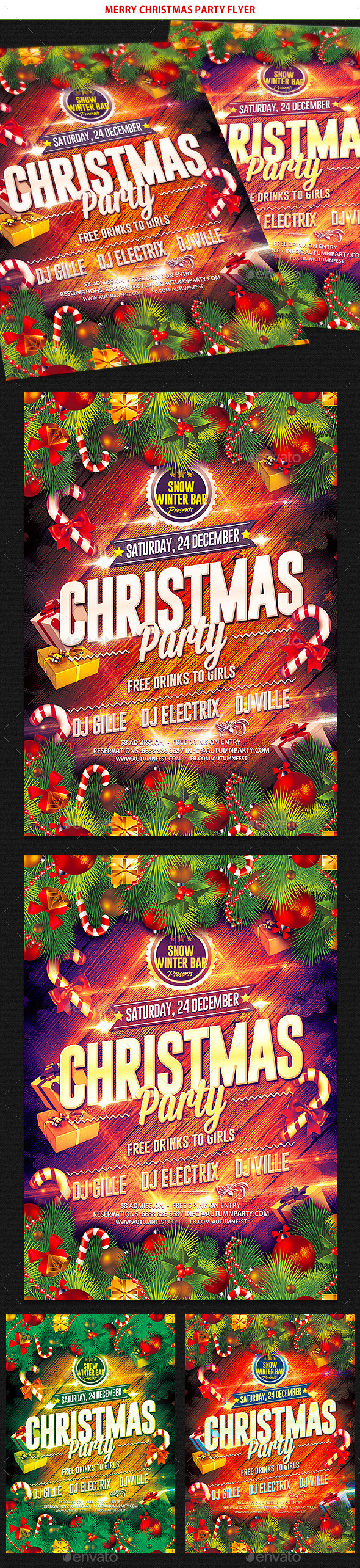 Merry Christmas party Flyer - Clubs & Parties Events