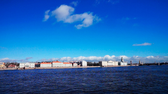 Saint Petersburg Waterscape With Neva River 