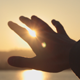 Hand And Sun - Silhouette of a Hand Playing With the Sun Rays - VideoHive Item for Sale