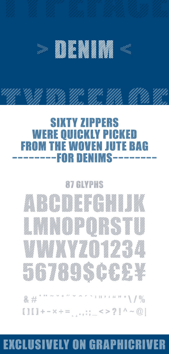 Denim Font - Decorative Fonts