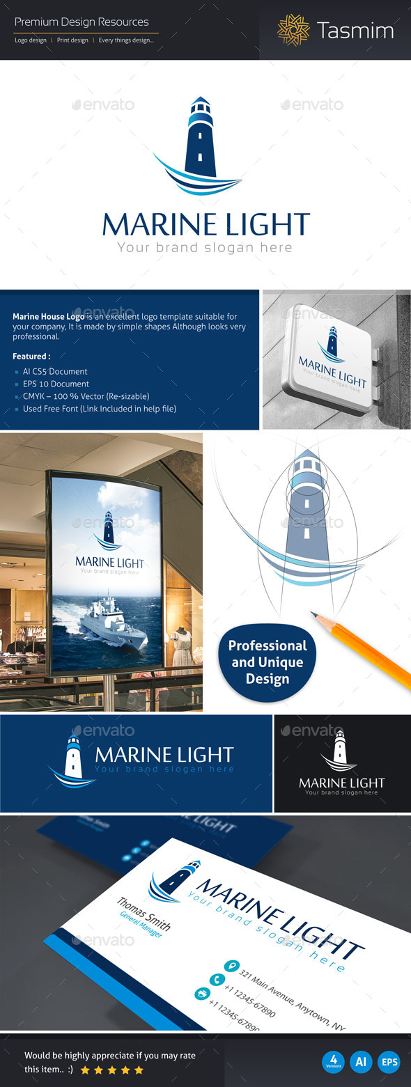 Marine Light Logo Template - Nature Logo Templates