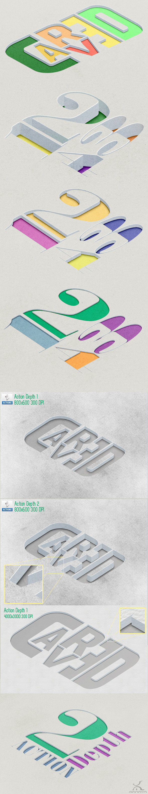 Carved in - Text - Shape - Vector Image - Text Effects Actions