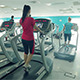 Running on Treadmill in the Fitness Club - VideoHive Item for Sale