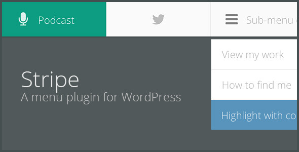 STRIPE - A lightweight menu plugin for WordPress - CodeCanyon Item for Sale