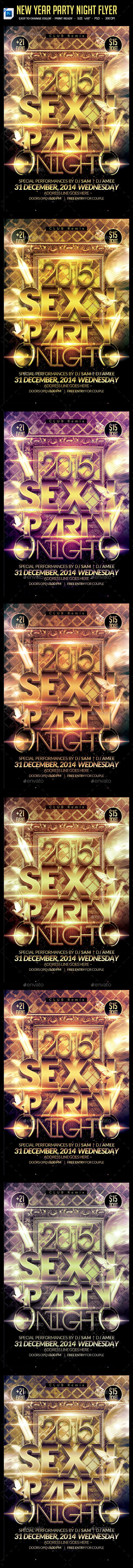Sexy New Year Night Party Flyer - Events Flyers