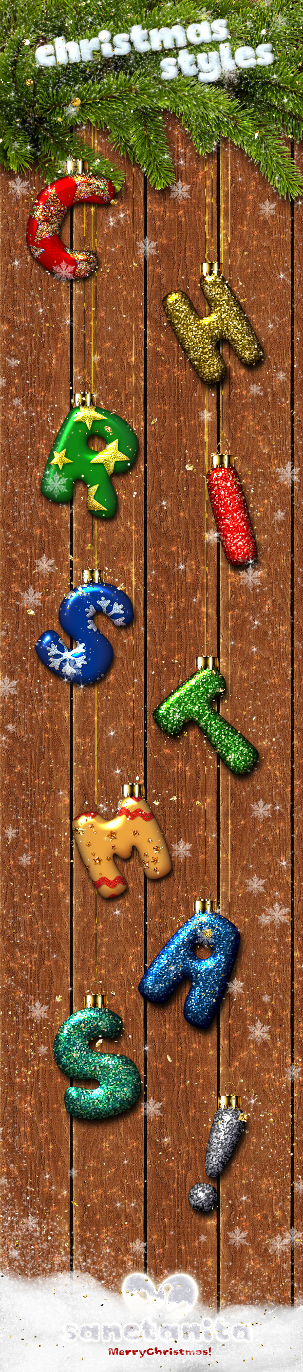 Christmas Ball Styles - Text Effects Styles